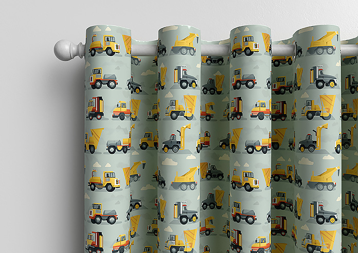 Construction Crew, Cement Grey - Made to Measure Curtains - Image 12